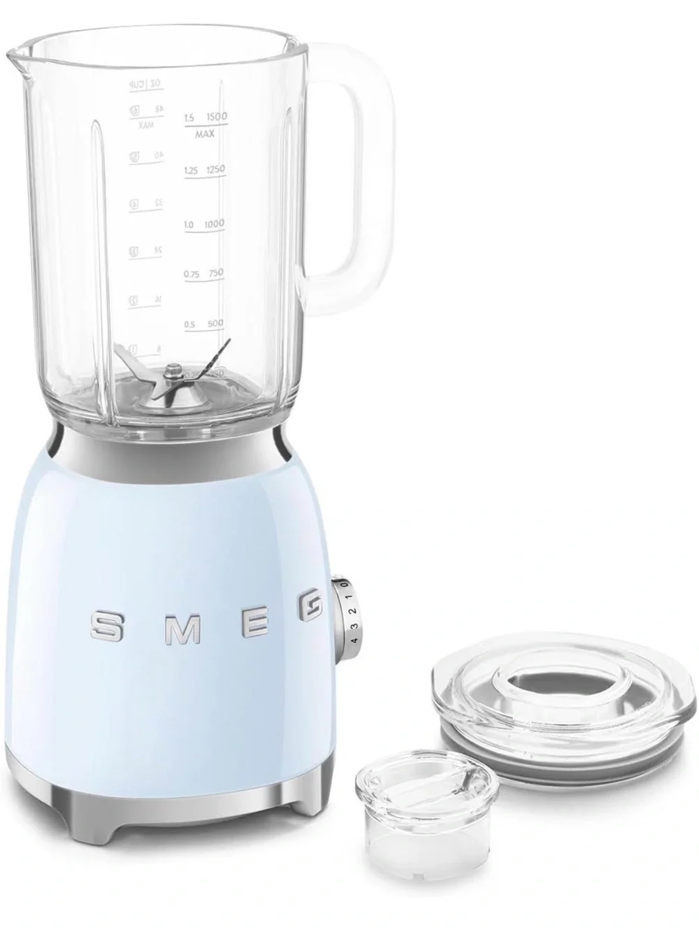 New In Box SMEG BLF03 Retro Style Blender Pastel Blue
